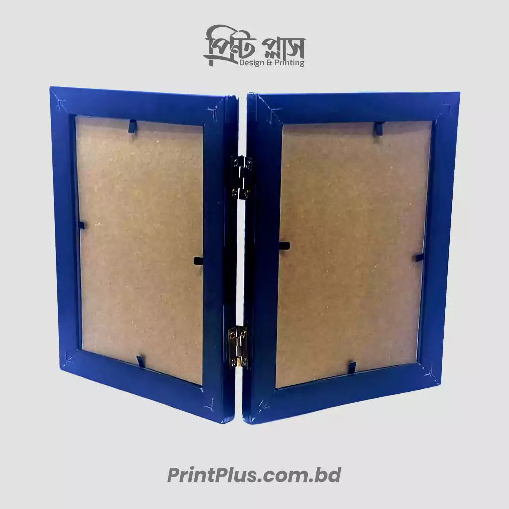 Custom Desk Table Photo Frame with Personalized Photo back view